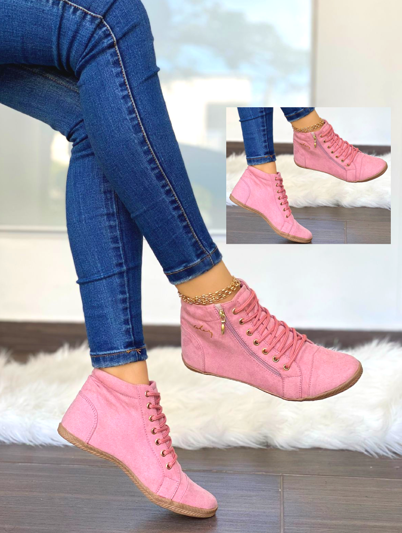 velez botas con cierre zapatos  mujer color rosa tienda onlineshoppingcenterg colombia centro de compras en linea